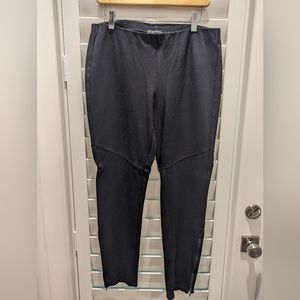 Eileen Fisher Black ponte moto leggings medium